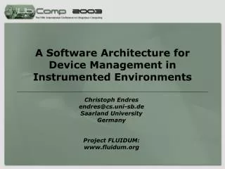 A Software Architecture for Device Management in Instrumented Environments