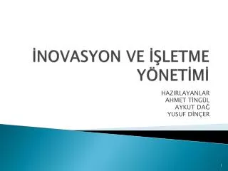 novasyon ve letme y net m