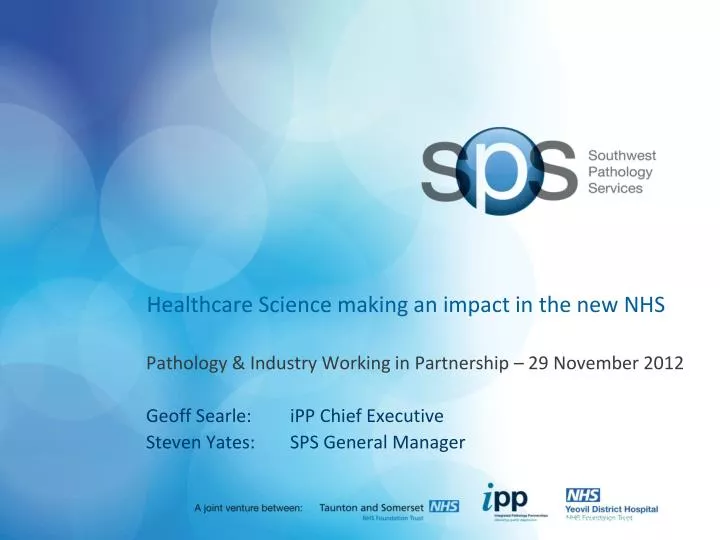 healthcare science making an impact in the new nhs