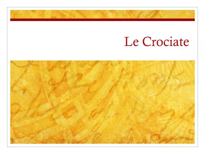 le crociate