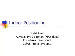 Indoor Positioning