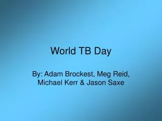 World TB Day