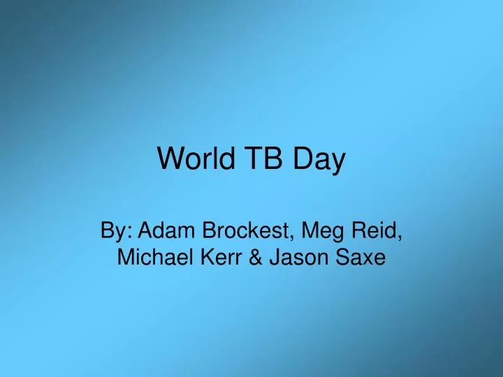 world tb day