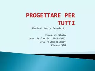 progettare per tutti