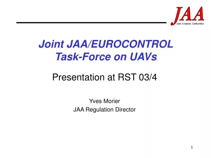 joint jaa eurocontrol task force on uavs