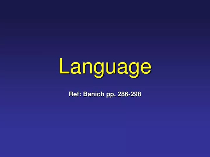 language