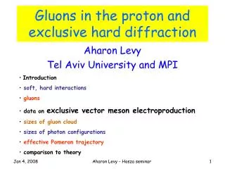 Gluons in the proton and exclusive hard diffraction