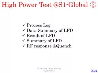 High Power Test @S1-Global ?
