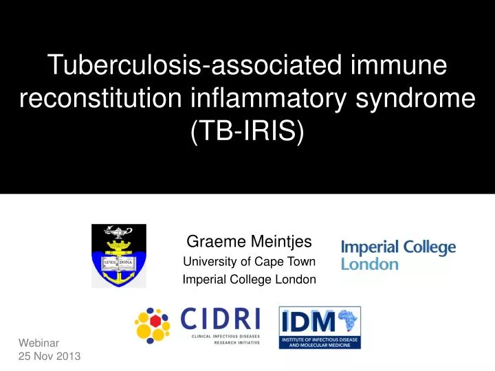 tuberculosis associated immune reconstitution inflammatory syndrome tb iris