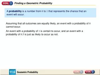 Finding a Geometric Probability