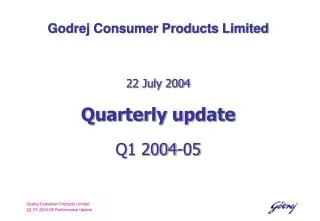 Godrej Consumer Products Limited