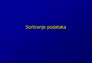 sortiranje podataka