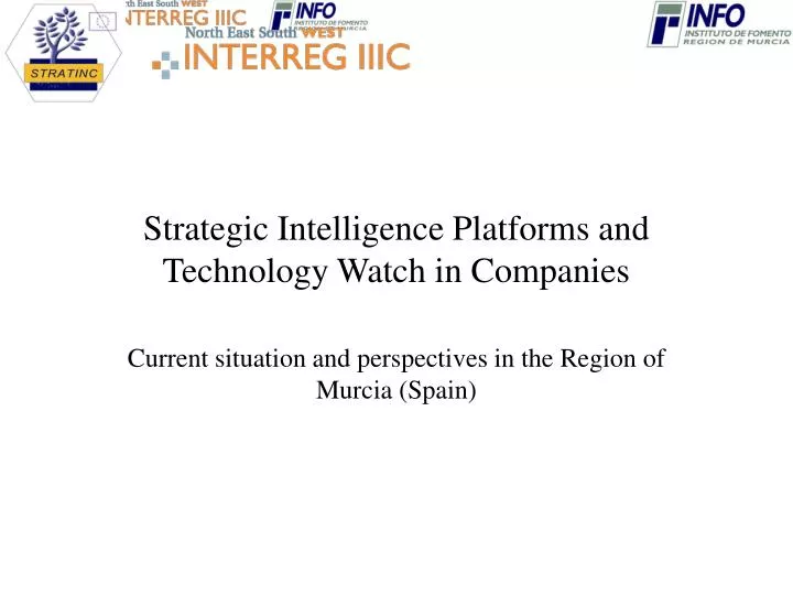 strategic intelligence platforms and technology watch in companies
