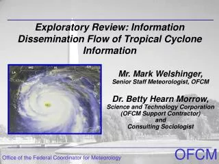 Exploratory Review: Information Dissemination Flow of Tropical Cyclone Information