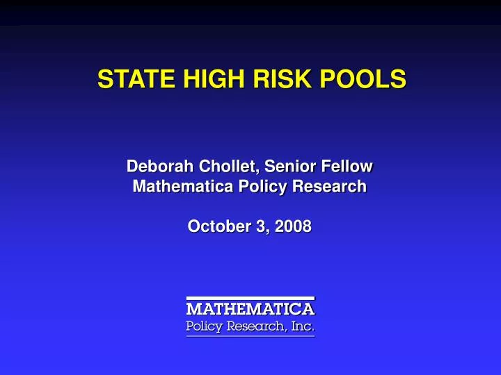 state high risk pools