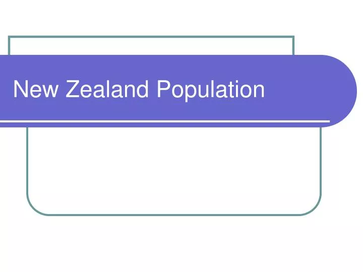 new zealand population