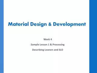 Material Design &amp; Development