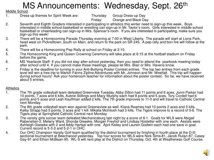 ms announcements wednesday sept 26 th
