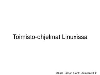 toimisto ohjelmat linuxissa