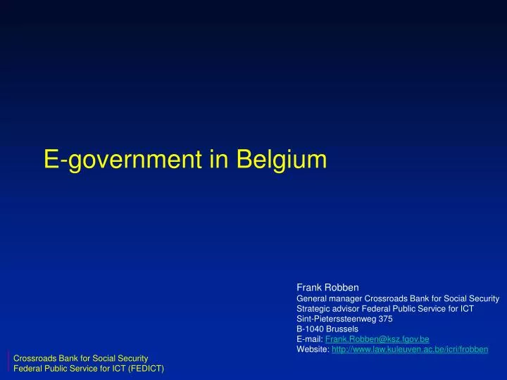 e government in belgium