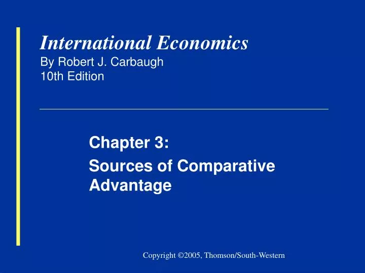 international economics by robert j carbaugh 10th edition