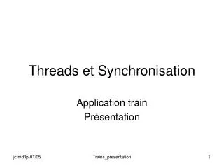 threads et synchronisation