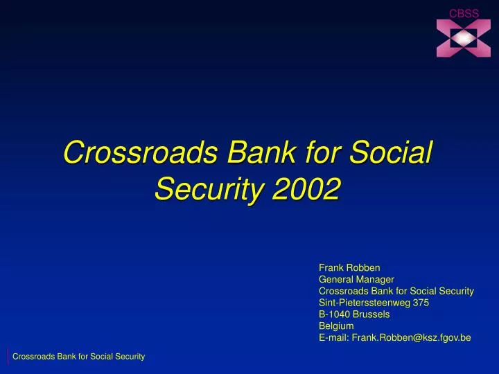 crossroads bank for social security 2002