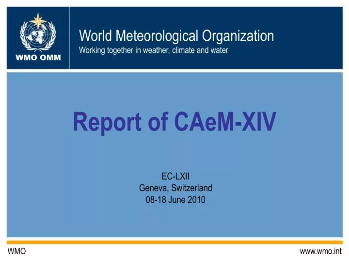 report of caem xiv