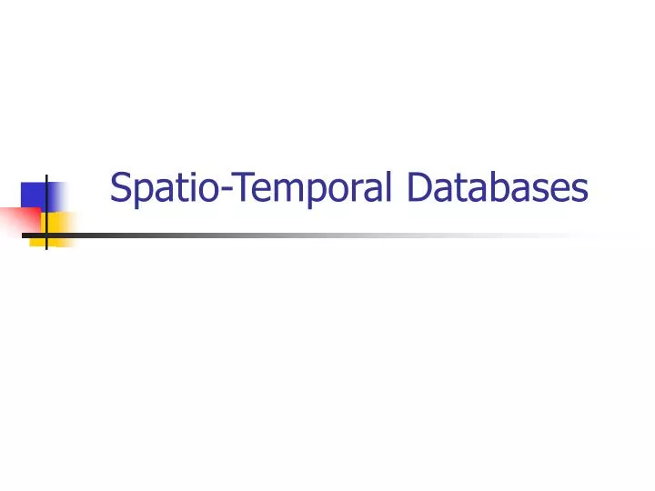 spatio temporal databases