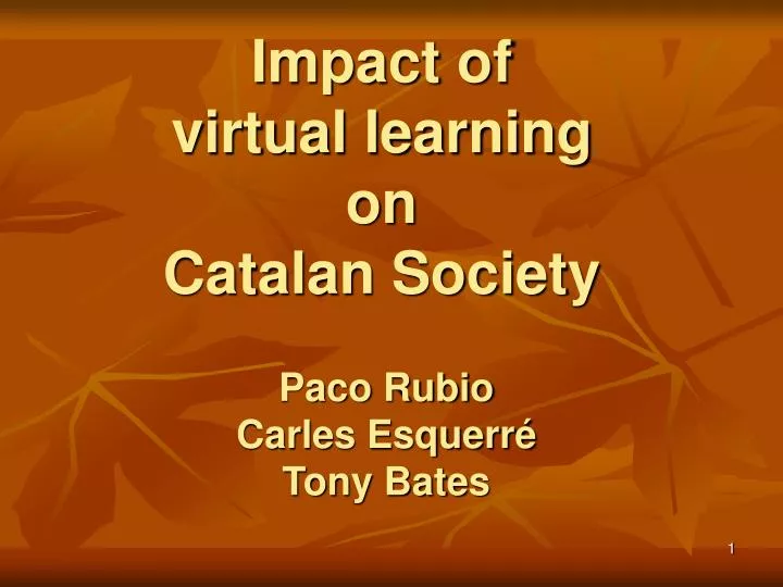 impact of virtual learning on catalan society