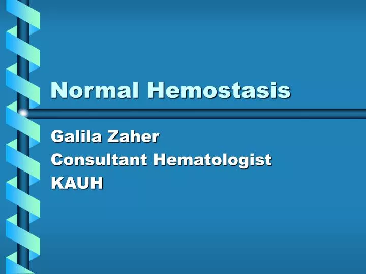 normal hemostasis