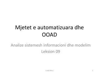 mjetet e automatizuara dhe ooad
