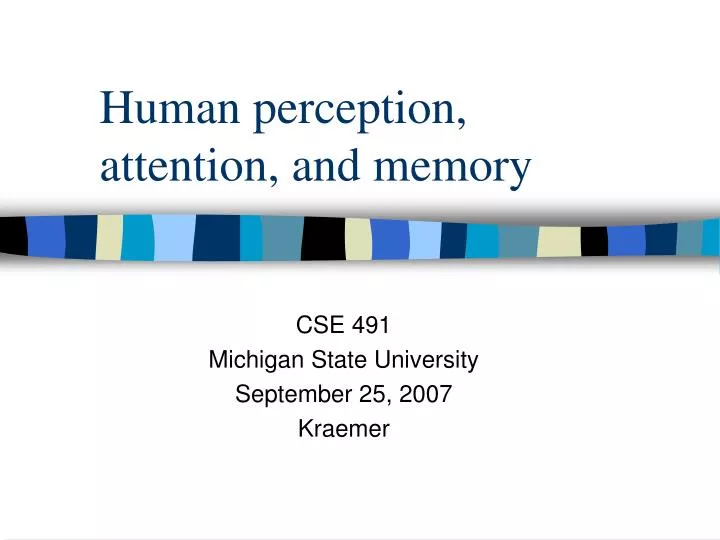human perception attention and memory