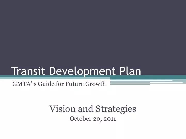 transit development plan