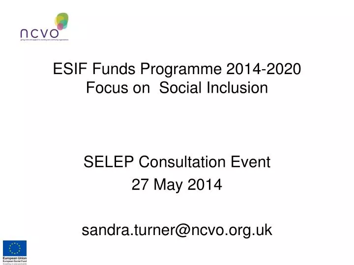 esif funds programme 2014 2020 focus on social inclusion