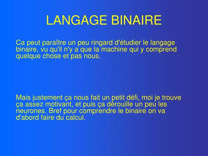 langage binaire