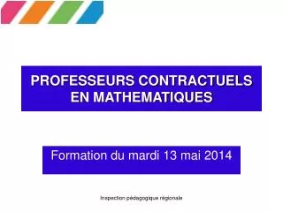 professeurs contractuels en mathematiques