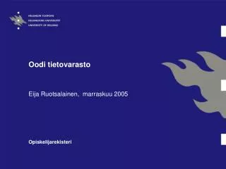 oodi tietovarasto
