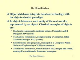 The Object Database