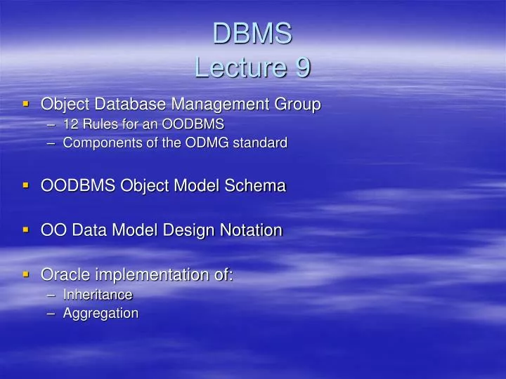 dbms lecture 9