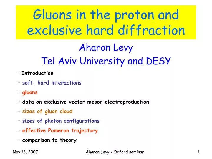 gluons in the proton and exclusive hard diffraction