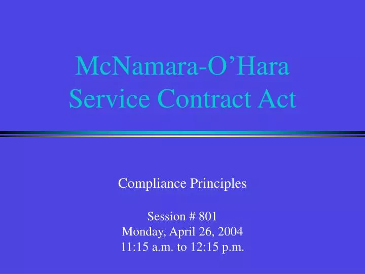 mcnamara o hara service contract act