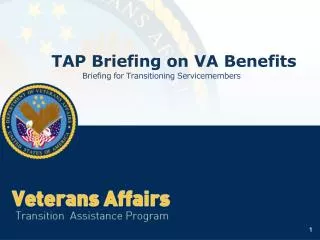 TAP Briefing on VA Benefits