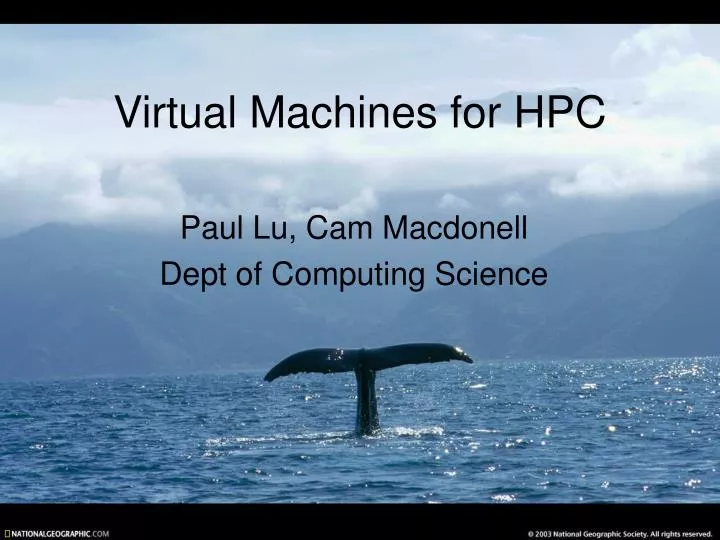 virtual machines for hpc