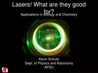 Lasers! What are they good for?