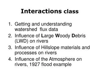 Interactions class