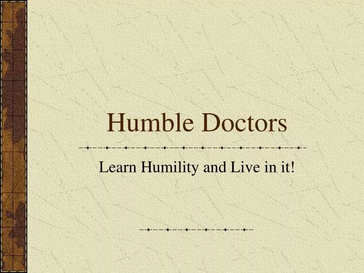 humble doctors
