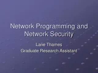 Network Programming and Network Security