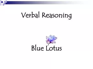 Verbal Reasoning Blue Lotus