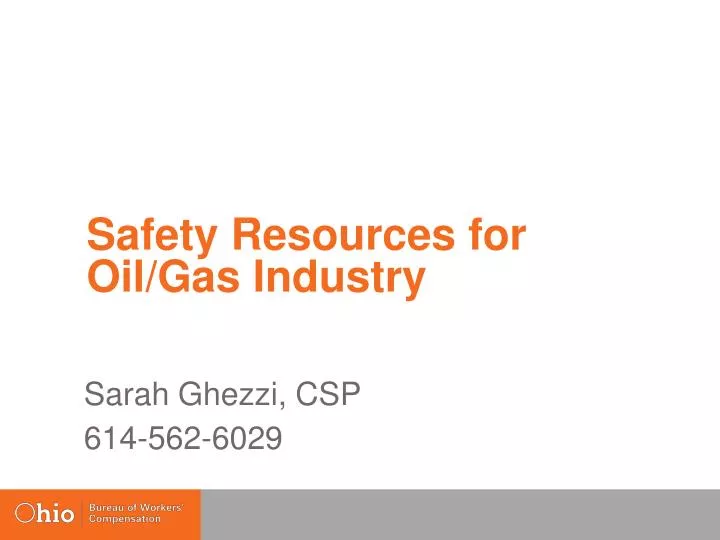 safety resources for oil gas industry